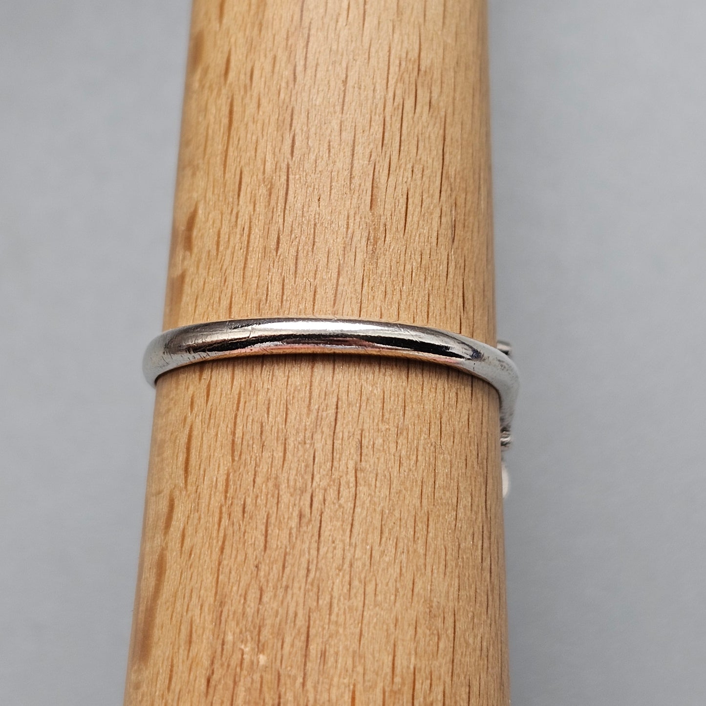 Vintage 1950s Art Deco Style Finnish Silver Kantele Harp Ring