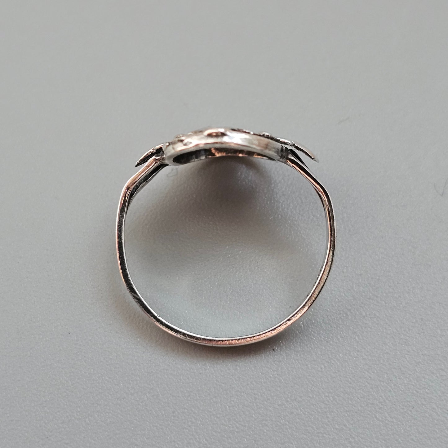 Vintage Danish 830 Silver Floral Ring Art Nouveau Art Deco Style