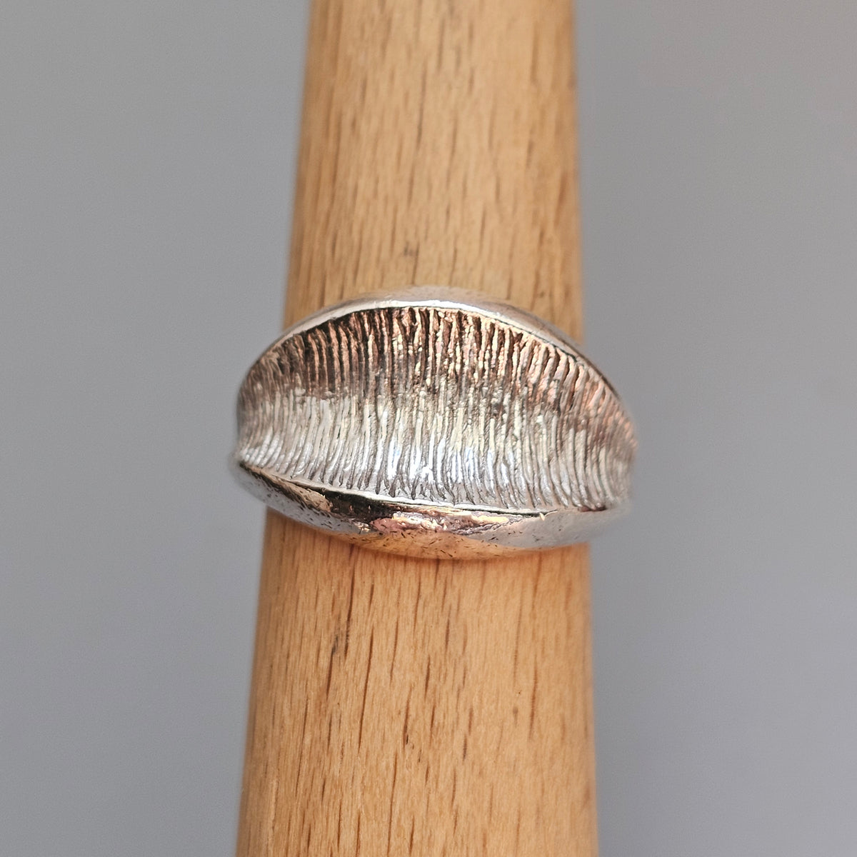 Vintage Anton Michelsen Danish Sterling Silver Modernist Leaf Ring