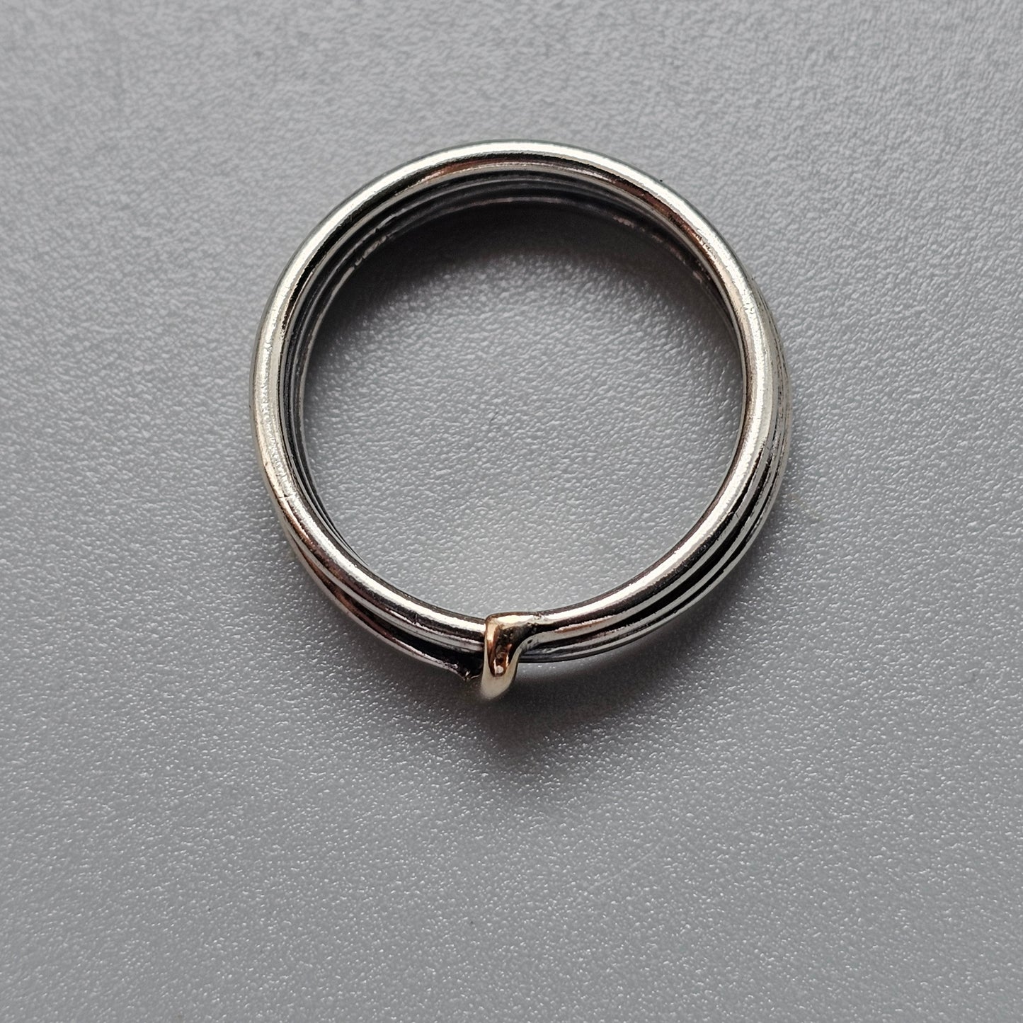 Contemporary Danish Sterling Silver Multi Band Ring Guld og Sølv Design