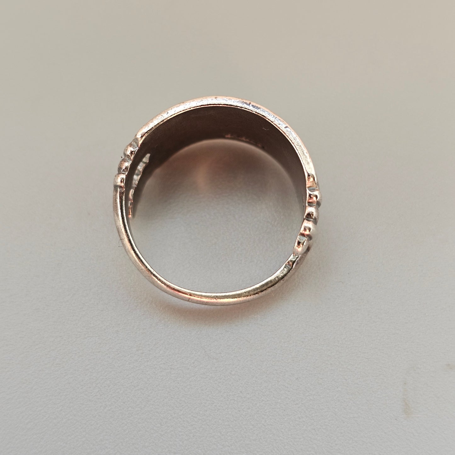 Finnish Kalevala Koru Middle Ages Style Uskela Silver Ring - UK Ring Size N - US Ring Size 6.5 1985