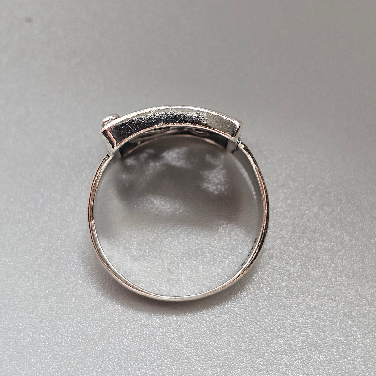 Vintage Danish 830 Silver Square Openwork Ring Art Nouveau Art Deco Style