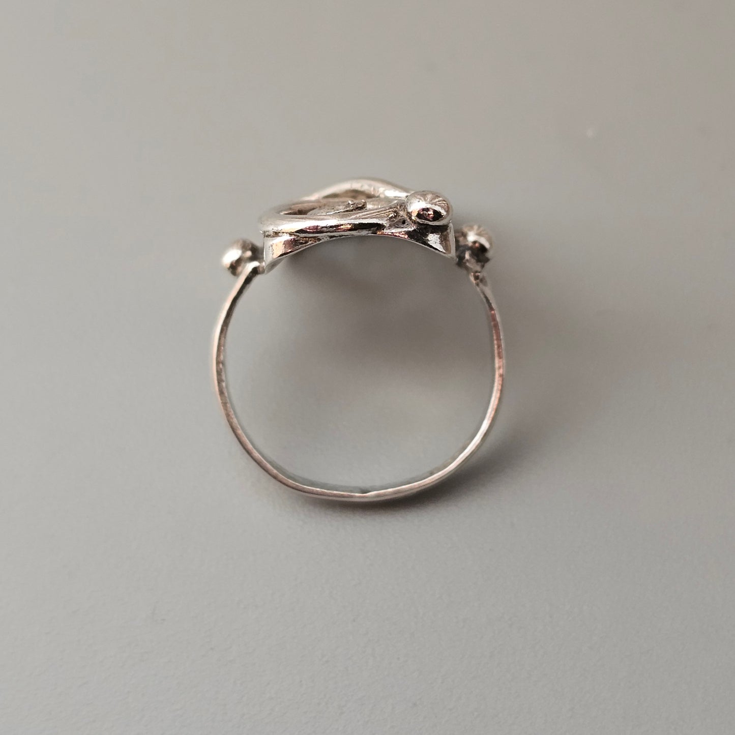 Vintage Danish 830 Silver Openwork Ring Art Nouveau Art Deco Style