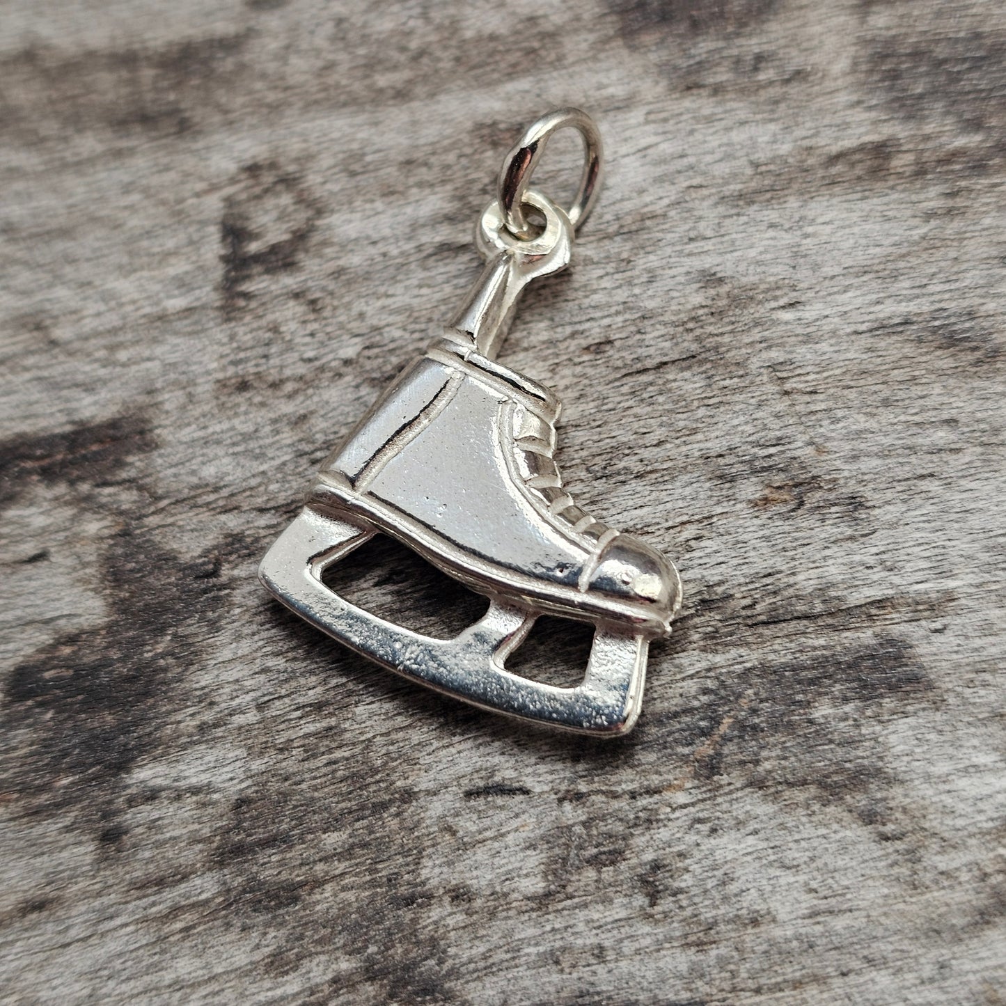 Vintage Finnish 830 Silver Ice Hockey Skate Pendant