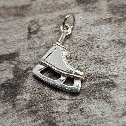 Vintage Finnish 830 Silver Ice Hockey Skate Pendant