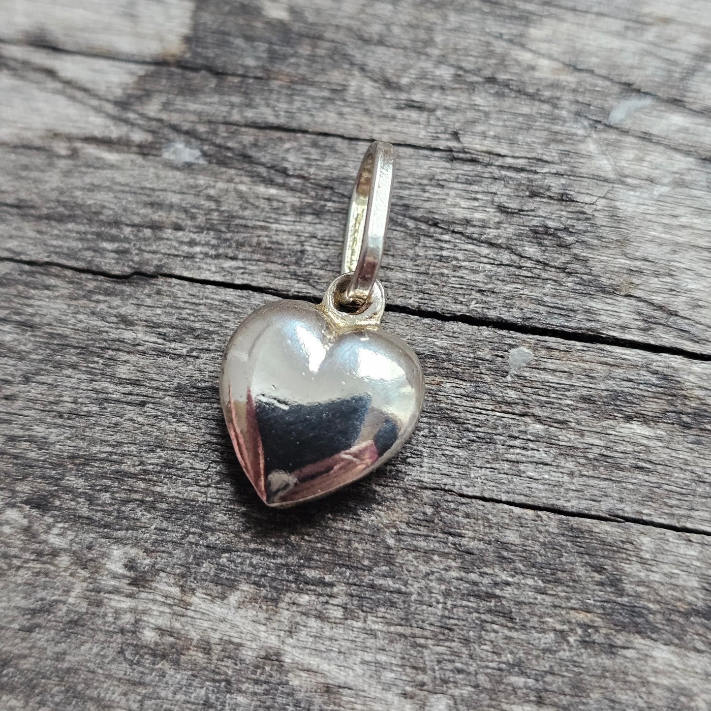 Vintage Italian Sterling Silver Heart Charm Pendant