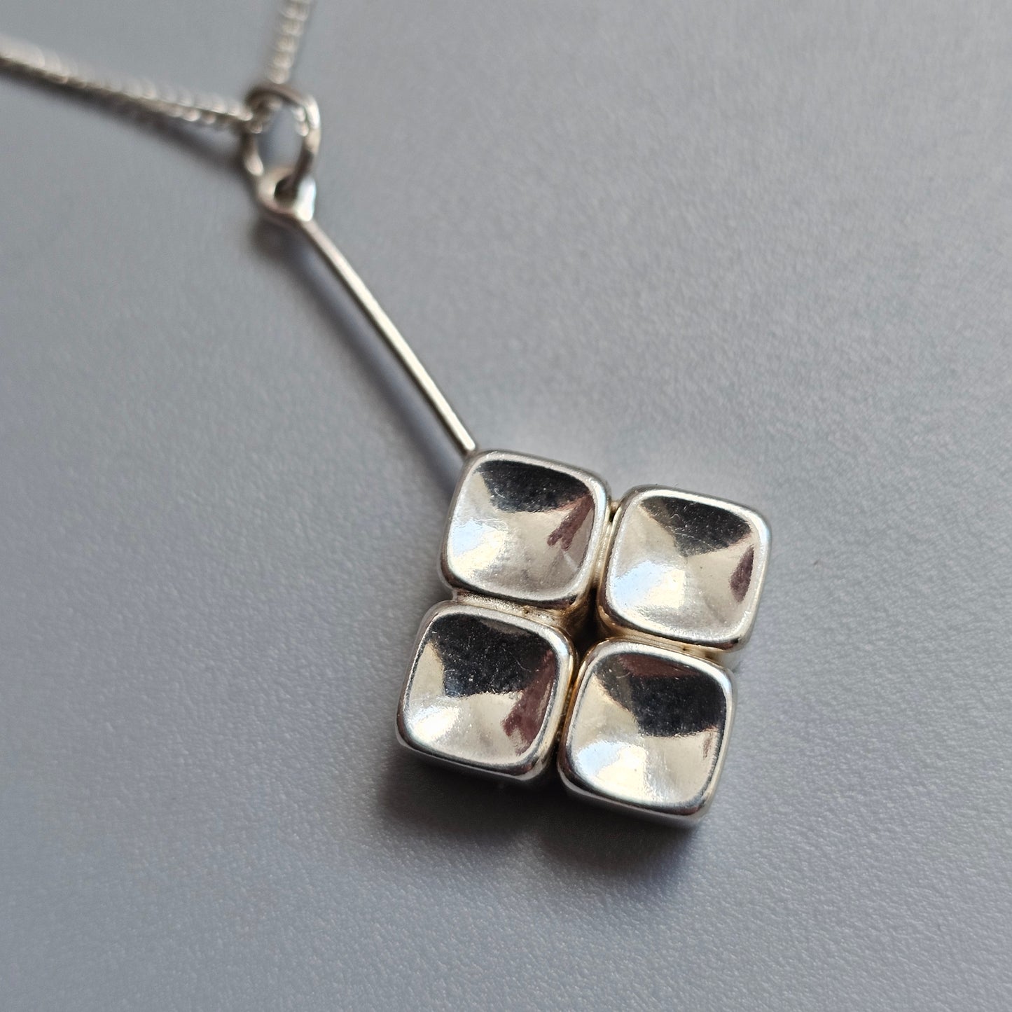 Vintage Silver Kultaseppa Salovaara Finnish Modernist Converted Necklace Pendant