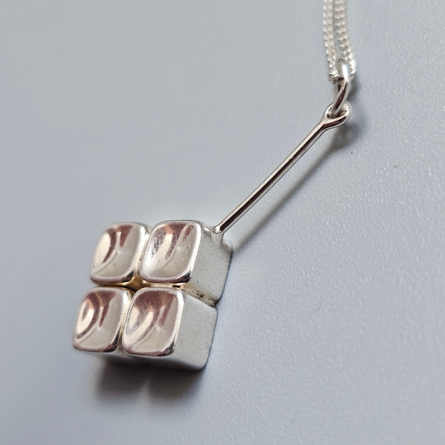 Vintage Silver Kultaseppa Salovaara Finnish Modernist Converted Necklace Pendant