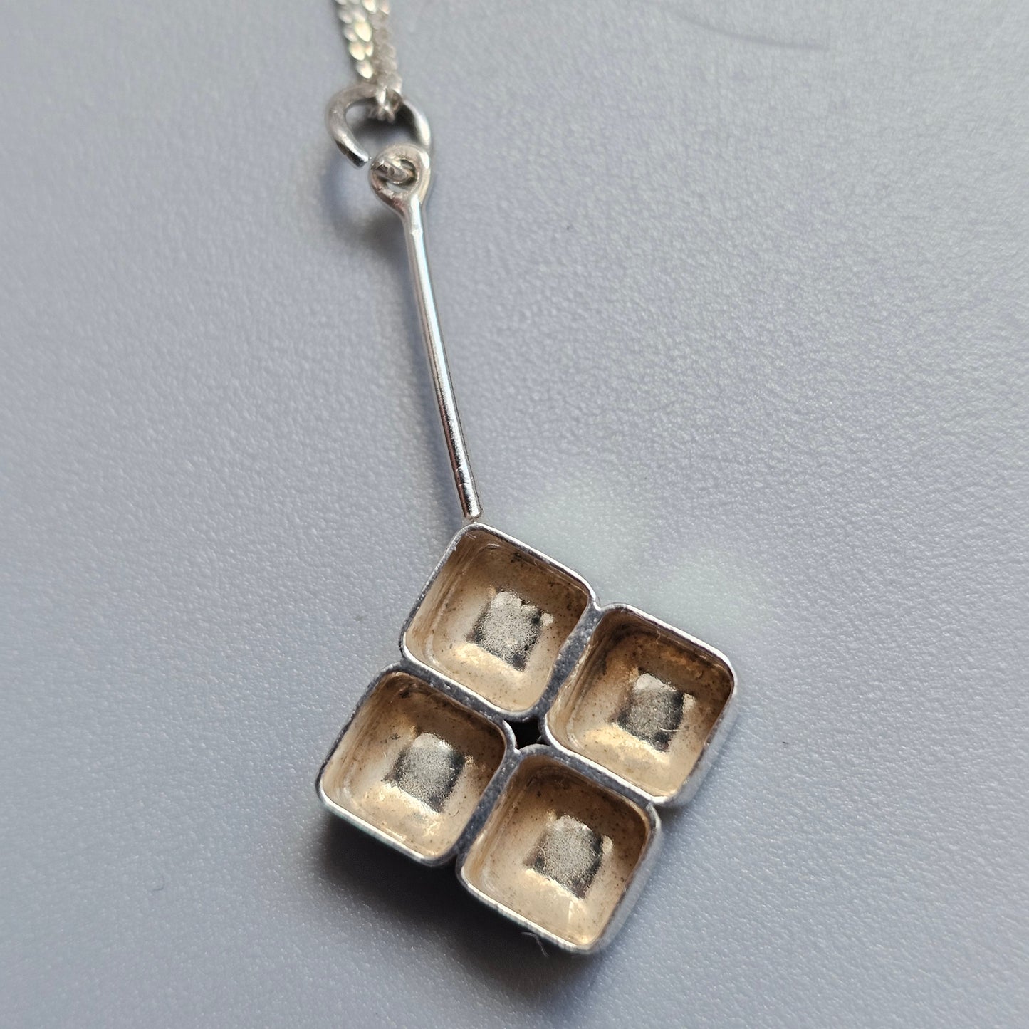 Vintage Silver Kultaseppa Salovaara Finnish Modernist Converted Necklace Pendant