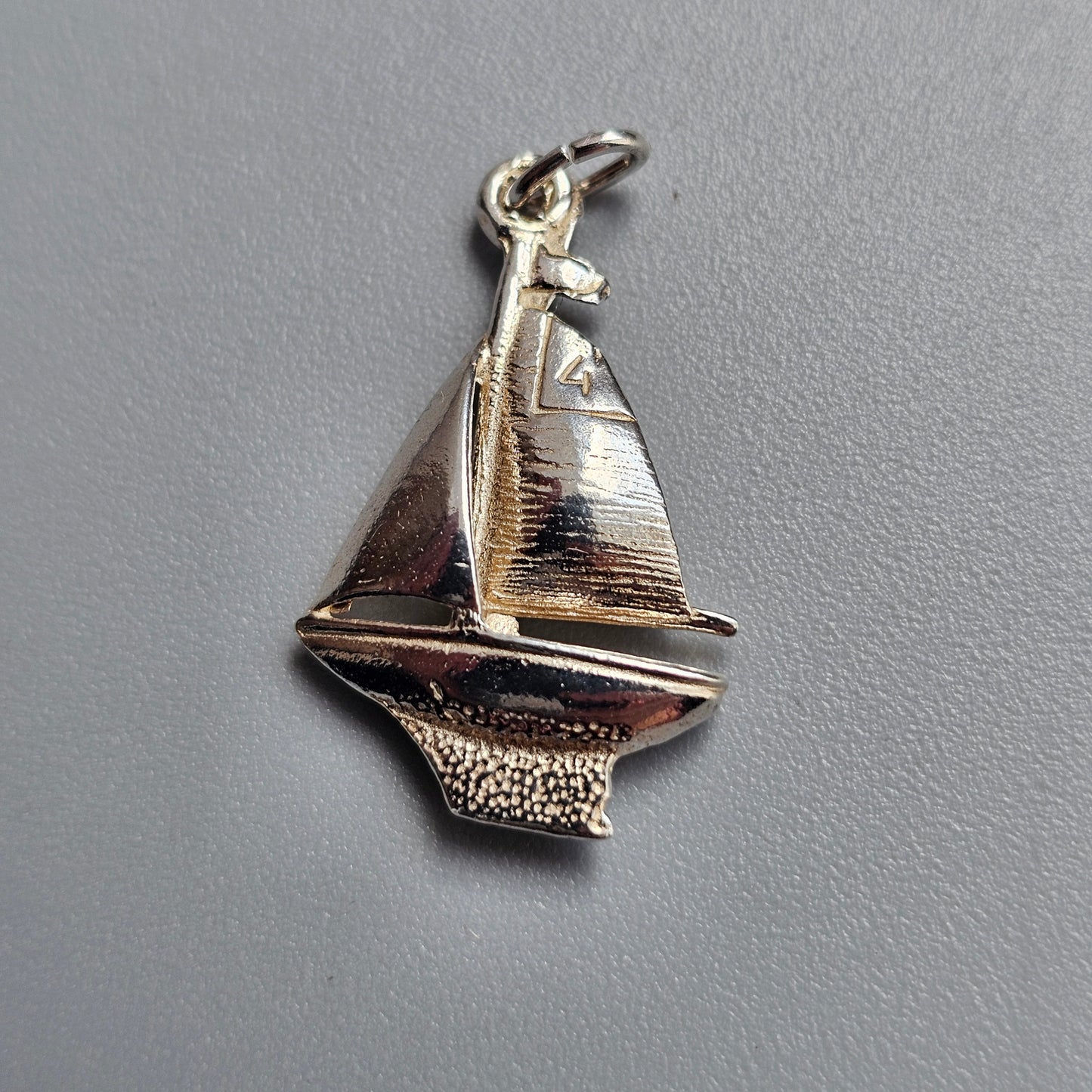 Vintage Finnish 830 Silver Sailing Boat Pendant