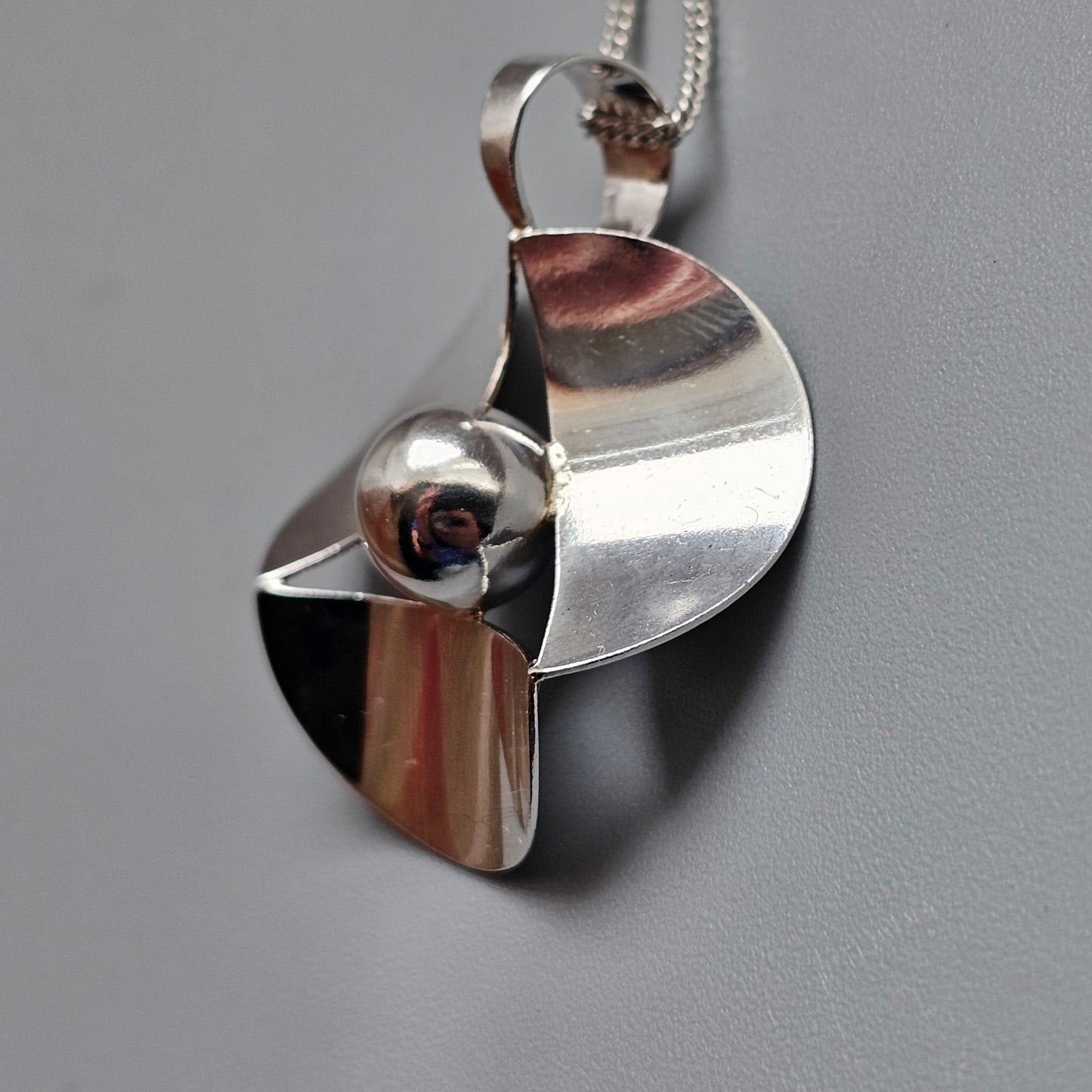 Vintage Kultaseppa Salovaara Sterling Silver Finnish Modernist Necklace Pendant