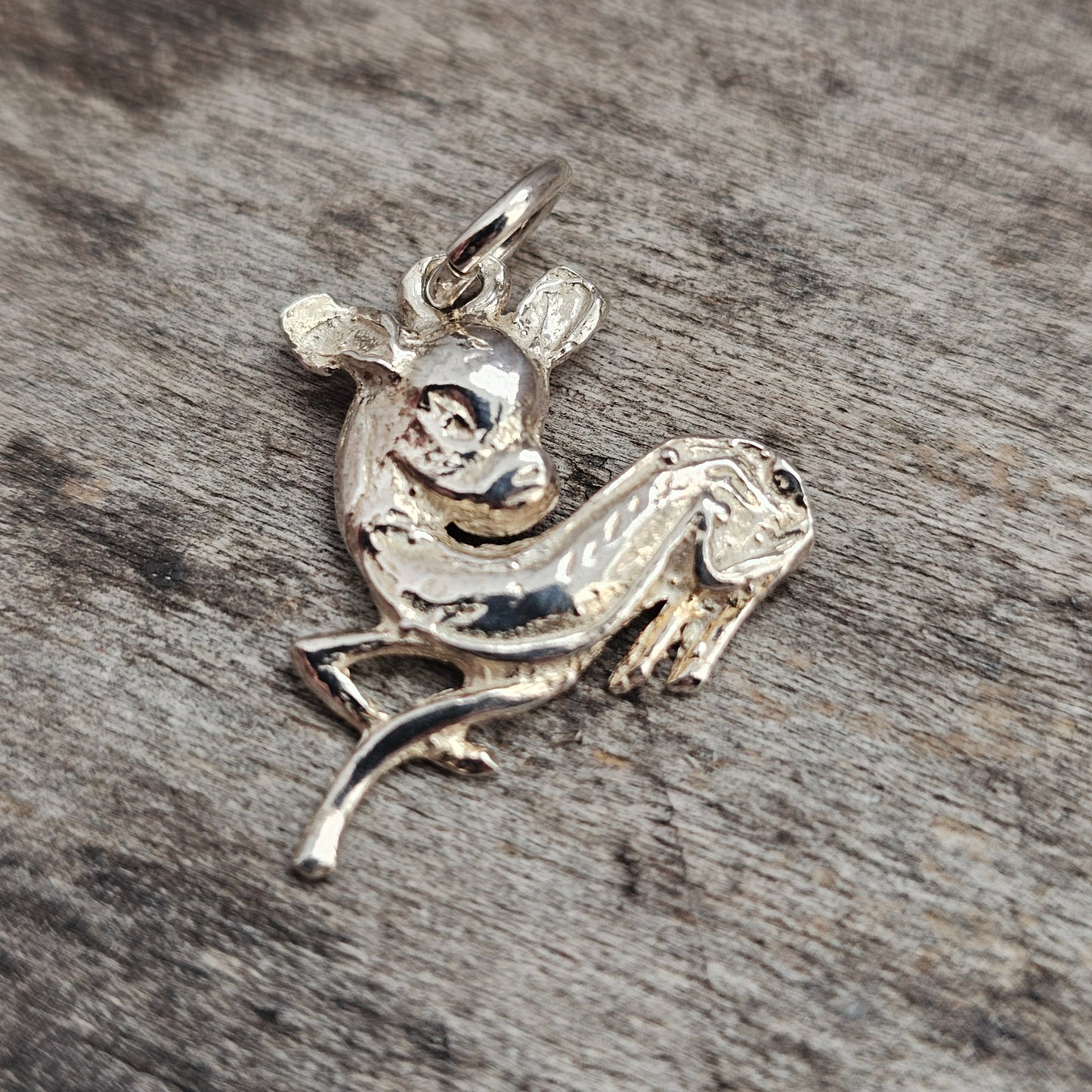 Vintage Sterling Silver Deer Charm Fawn Animal Pendant