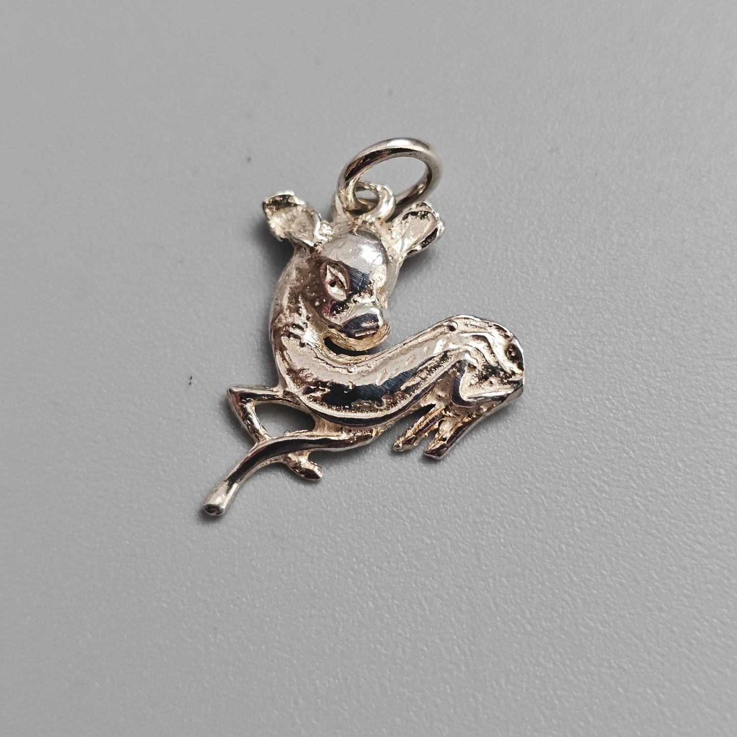 Vintage Sterling Silver Deer Charm Fawn Animal Pendant