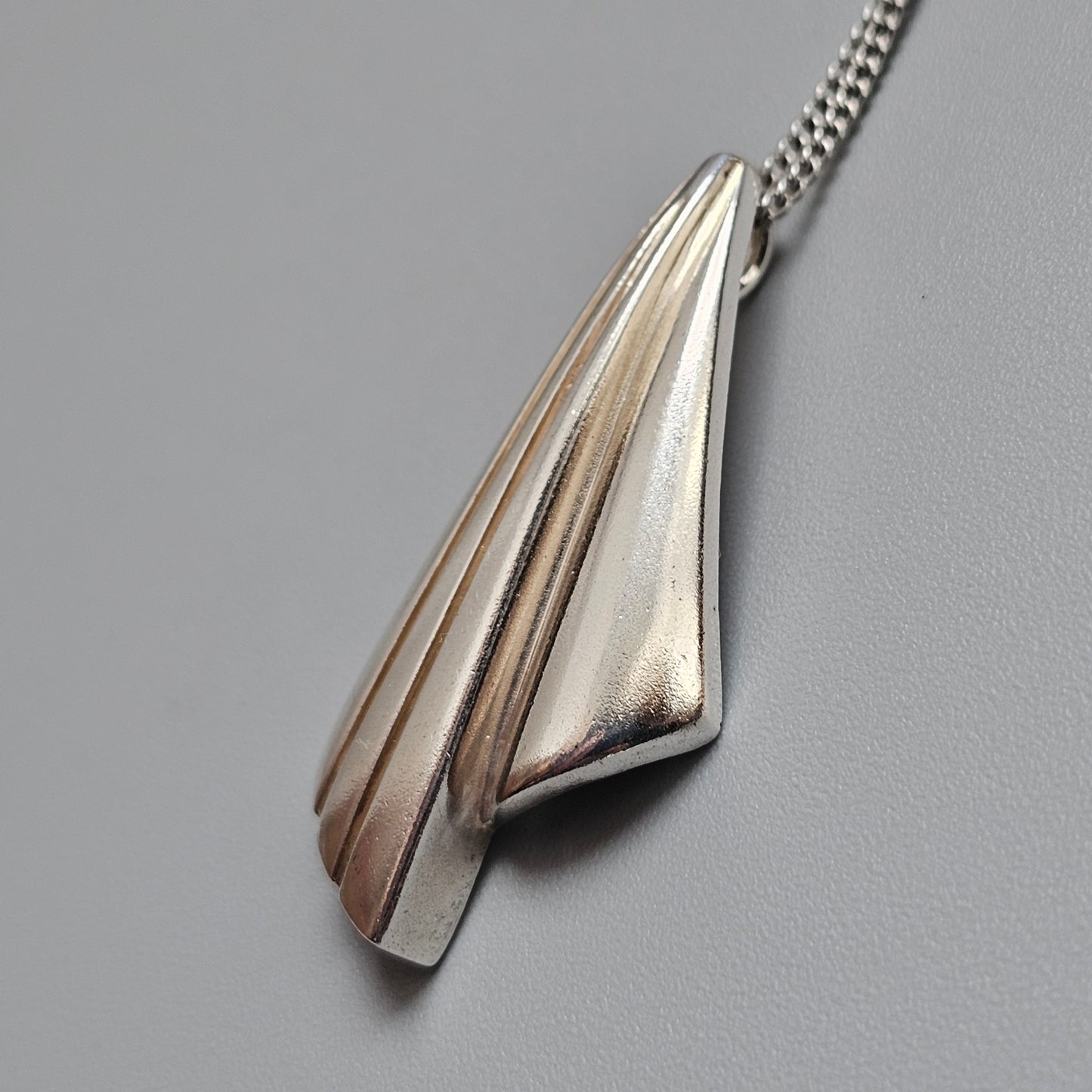 Contemporary Finnish Sterling Silver Modernist Necklace Pendant