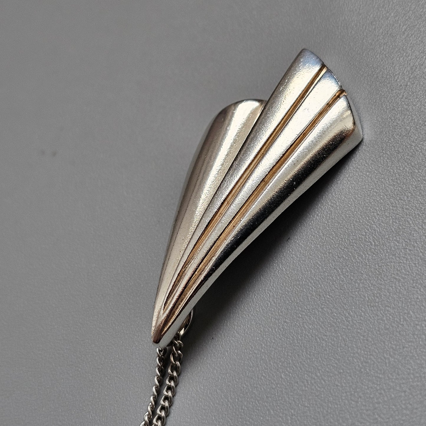 Contemporary Finnish Sterling Silver Modernist Necklace Pendant