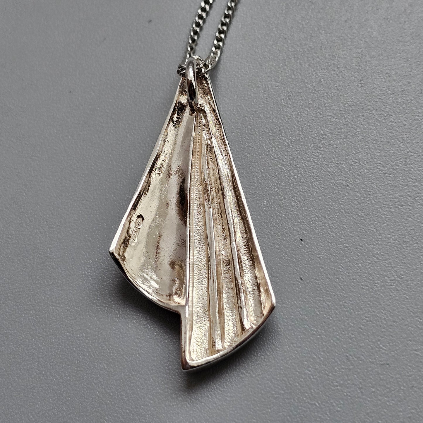 Contemporary Finnish Sterling Silver Modernist Necklace Pendant