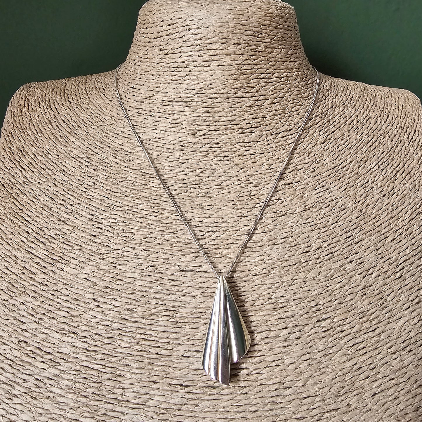Contemporary Finnish Sterling Silver Modernist Necklace Pendant