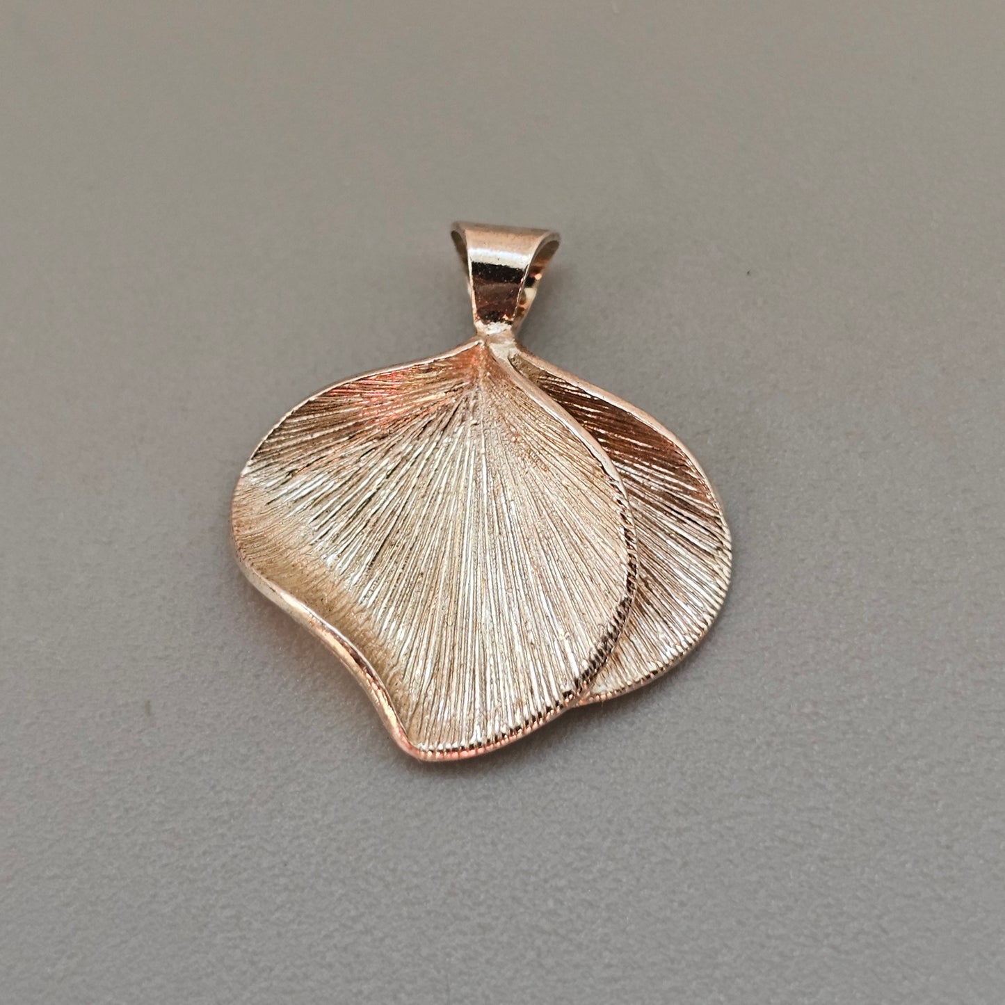Vintage Finnish Valo-Koru Sterling Silver Leaf Pendant