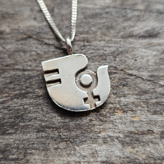 Vintage Aarikka Unifem Sterling Silver Pendant Finnish Modernist Women's Rights Jewellery