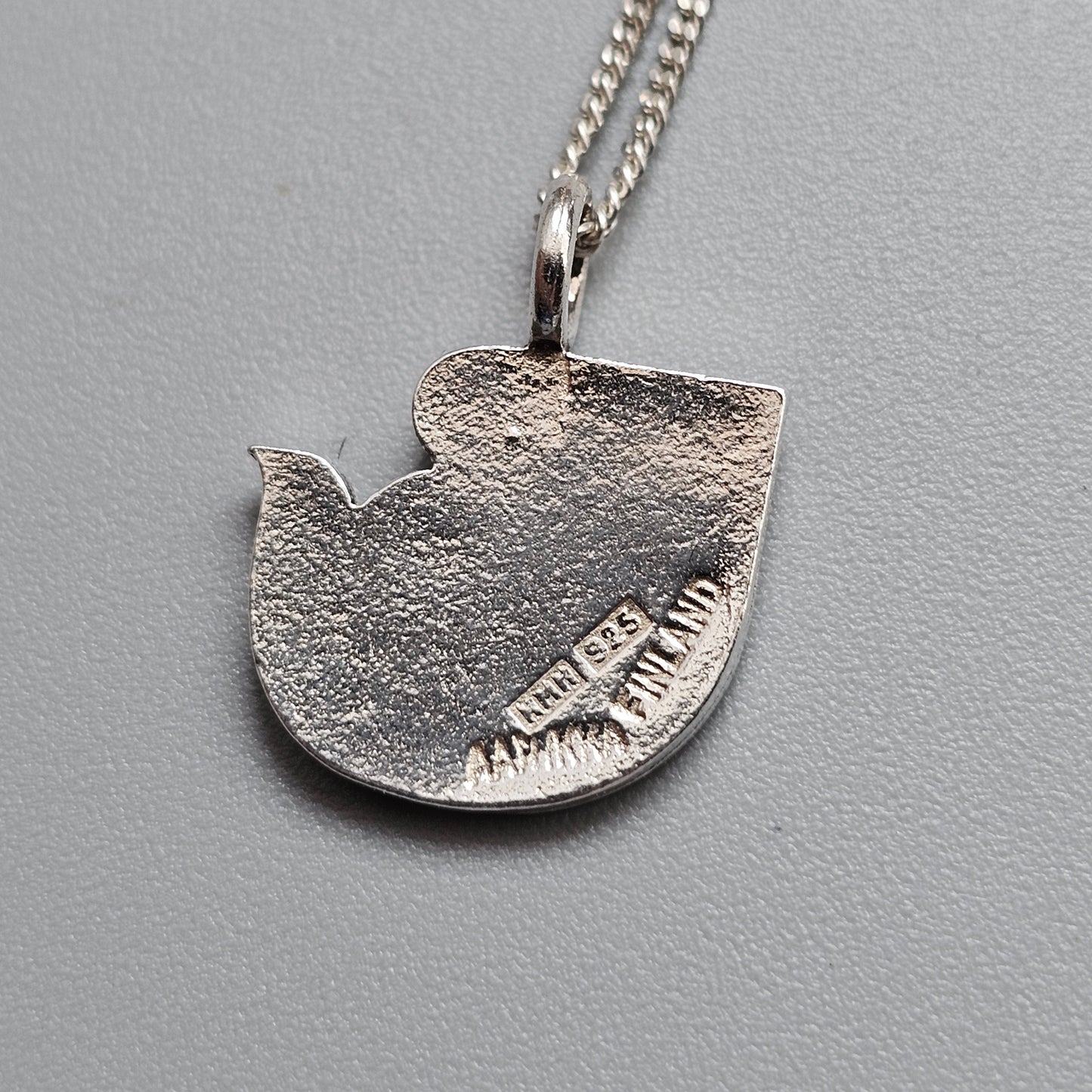 Vintage Aarikka Unifem Sterling Silver Pendant Finnish Modernist Women's Rights Jewellery