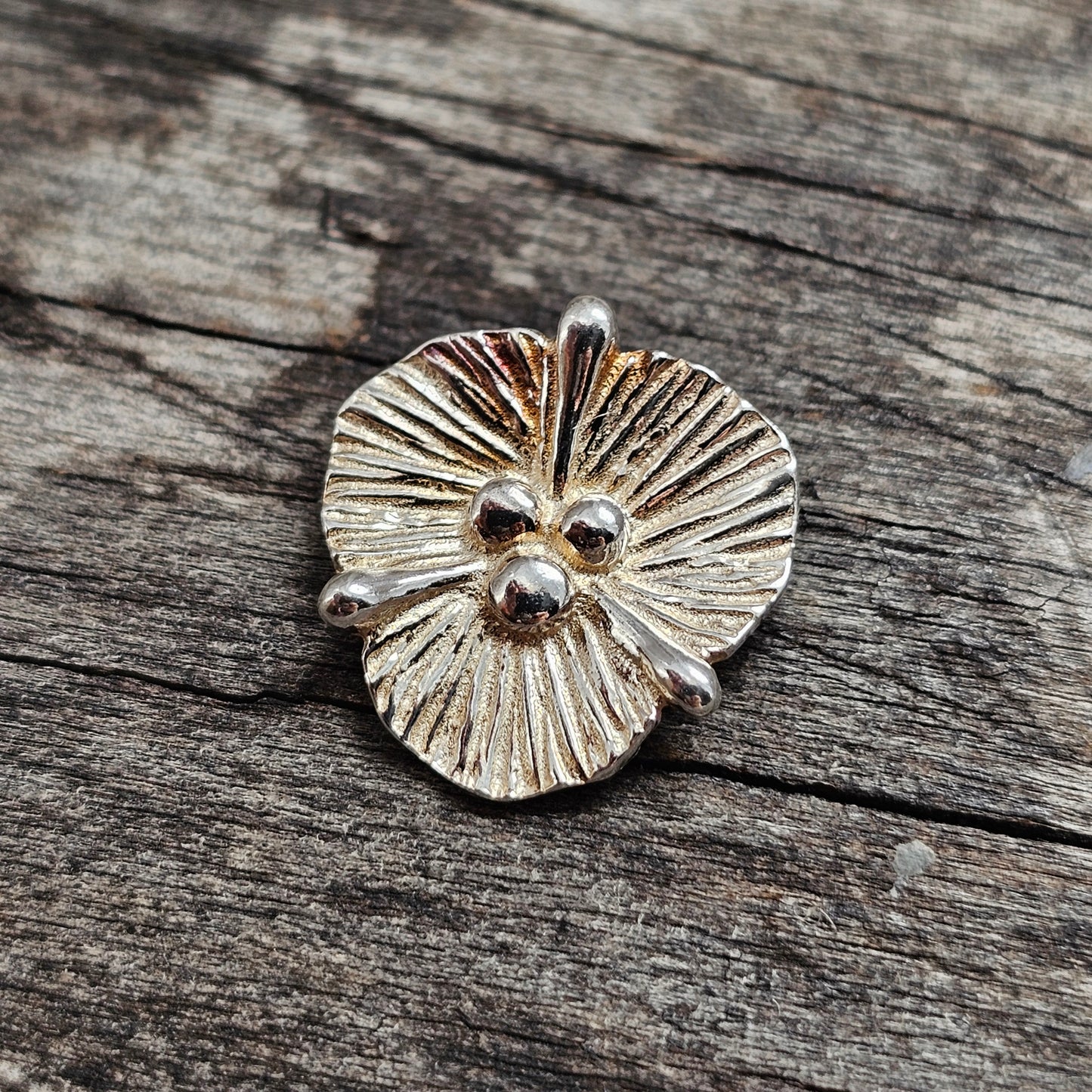 Vintage Finnish Sterling Silver Flower Pendant