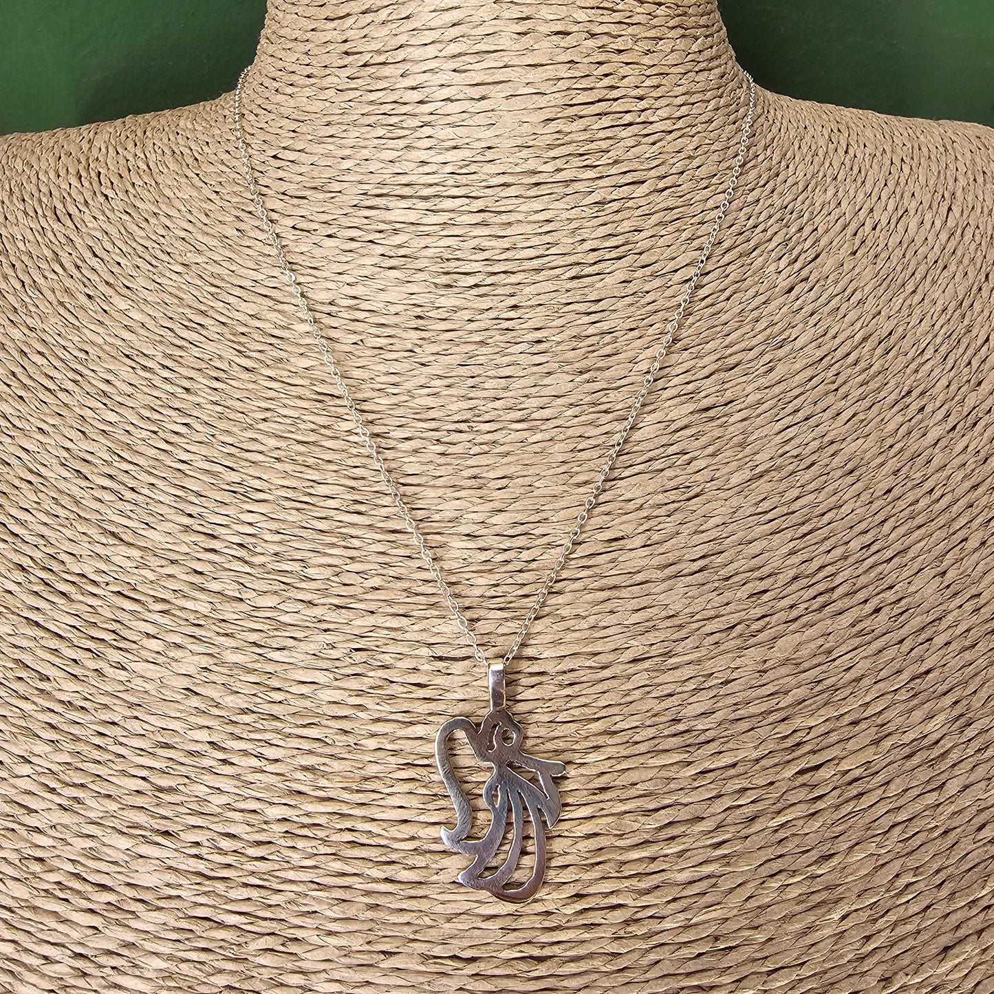 Vintage Sterling Silver Angel Pendant
