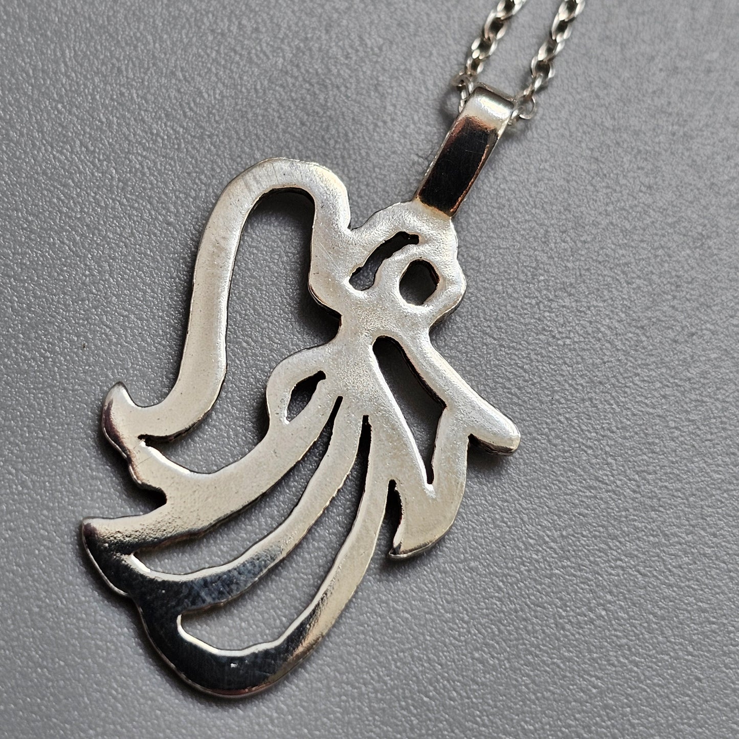 Vintage Sterling Silver Angel Pendant