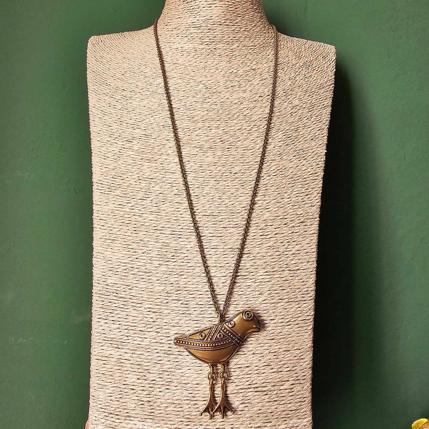 Kalevala Koru 11th Century Middle Ages Style Large Bird of Hattula Bronze Necklace