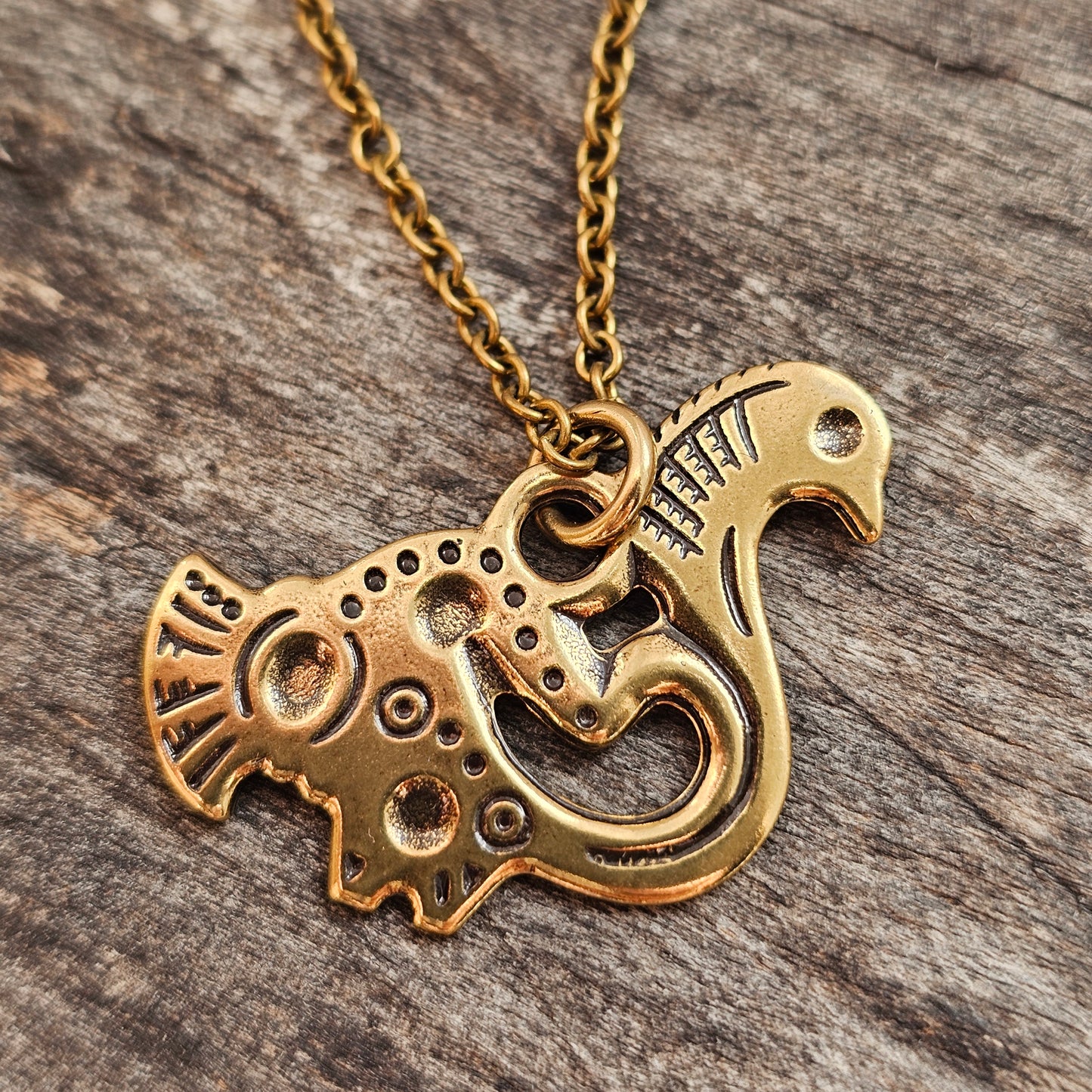 Kalevala Koru Middle Ages Style Small Bird of Tampere Bronze Necklace