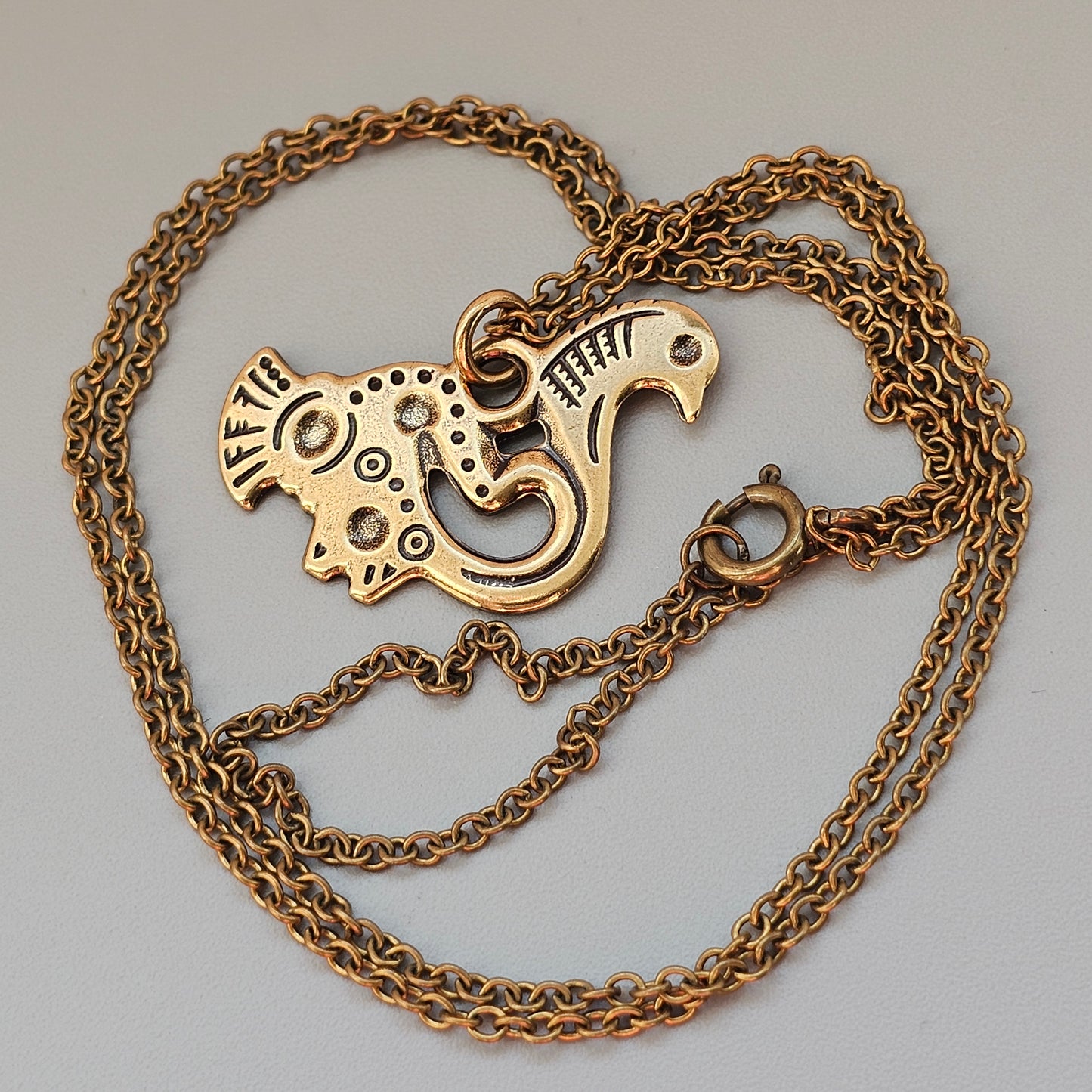 Kalevala Koru Middle Ages Style Small Bird of Tampere Bronze Necklace