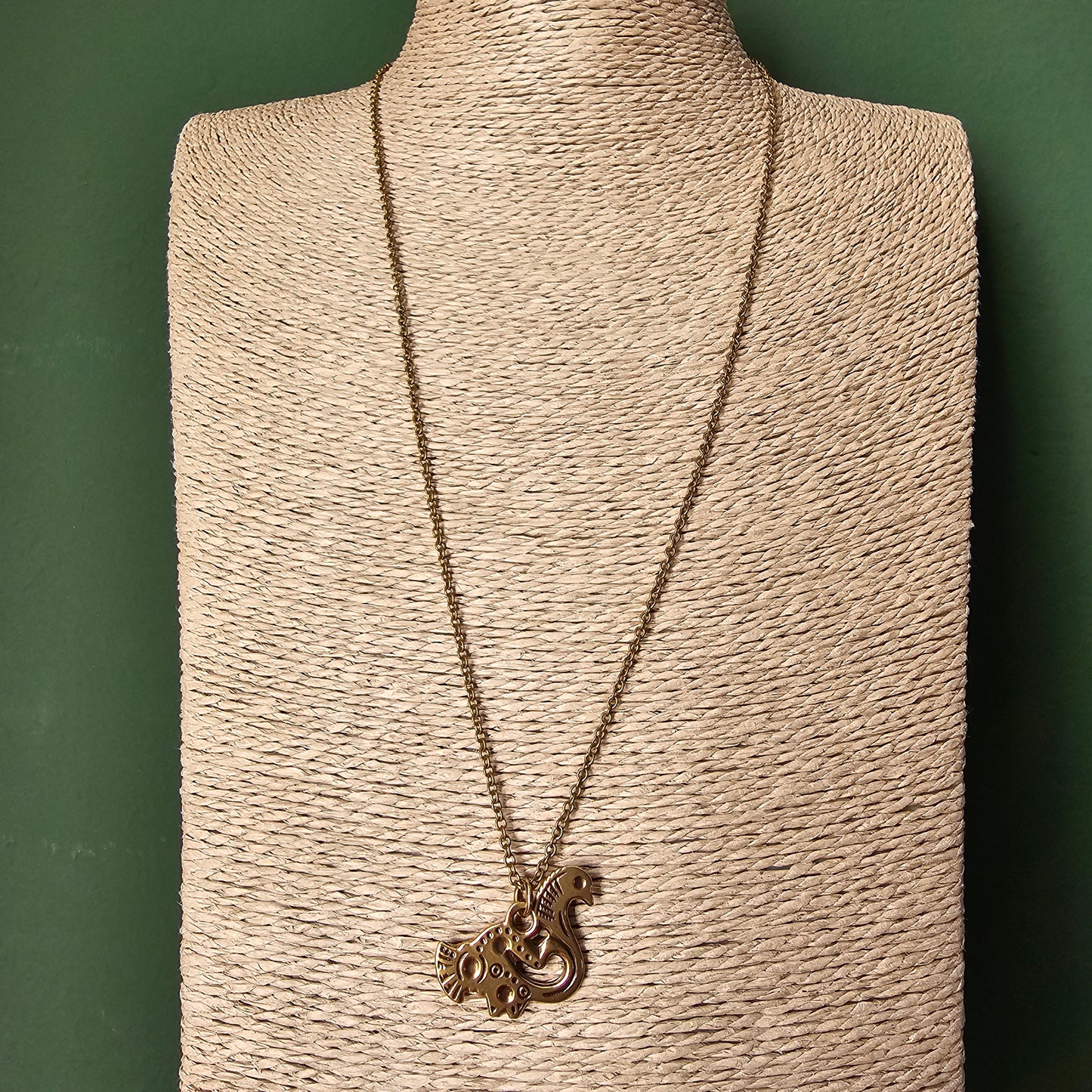 Kalevala Koru Middle Ages Style Small Bird of Tampere Bronze Necklace