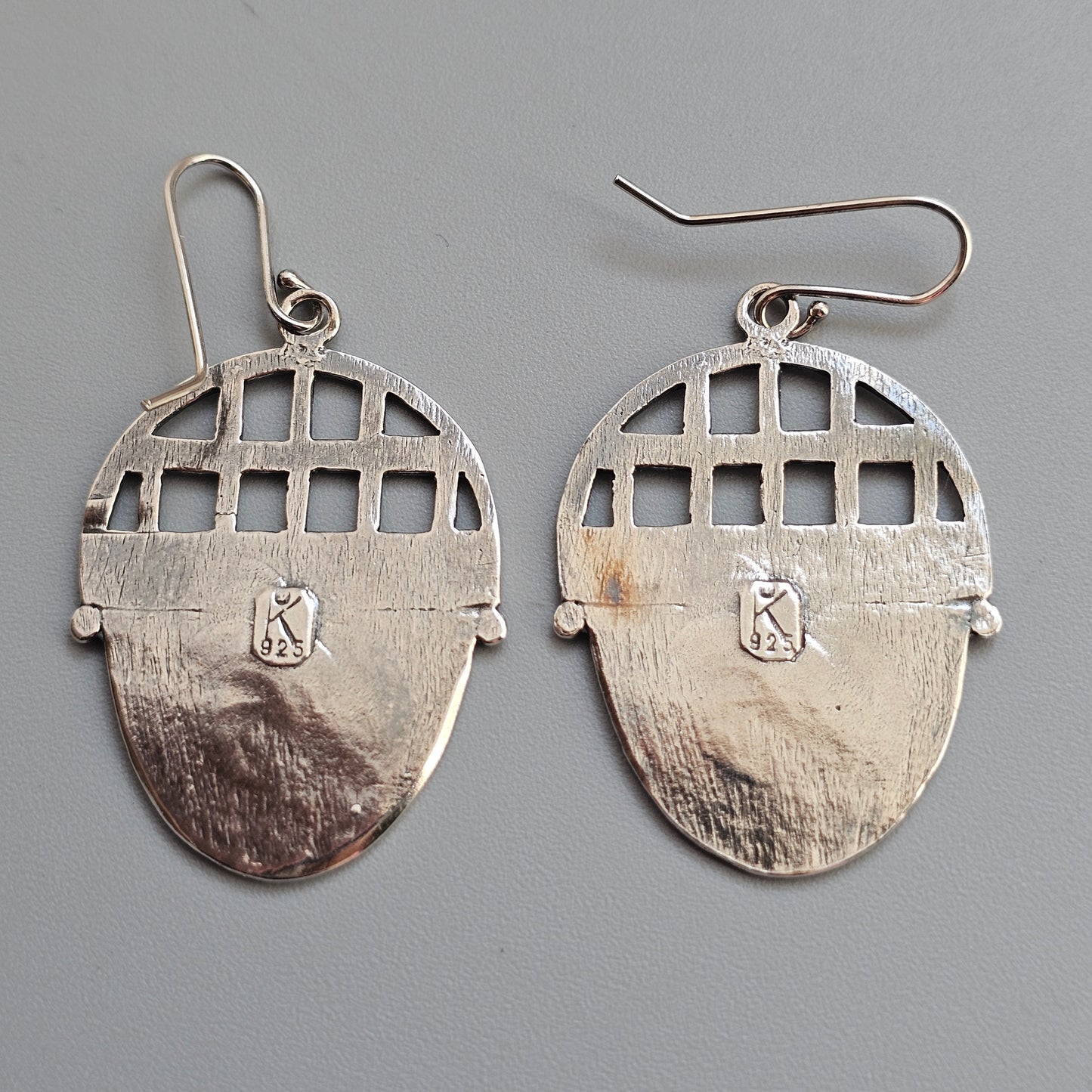 Vintage 1980s 1990s Kimhi Sterling Silver Grape Drop Earrings