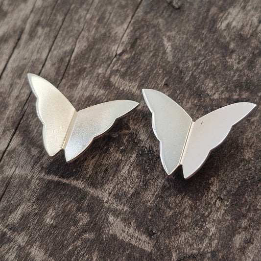Swedish Efva Attling Miss Butterfly Sterling Silver Stud Earrings