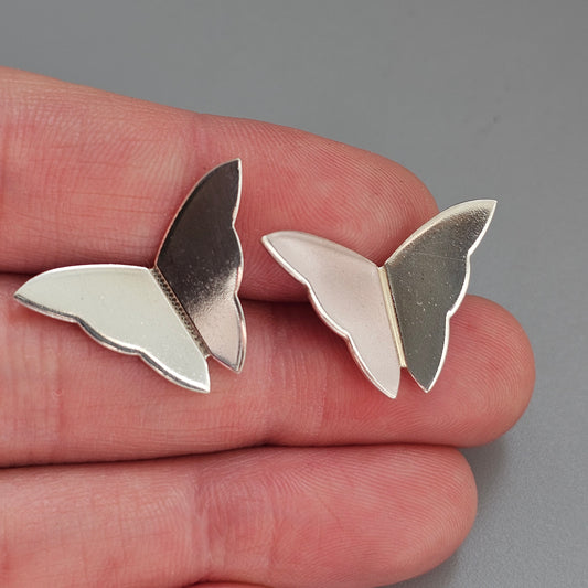 Swedish Efva Attling Miss Butterfly Sterling Silver Stud Earrings