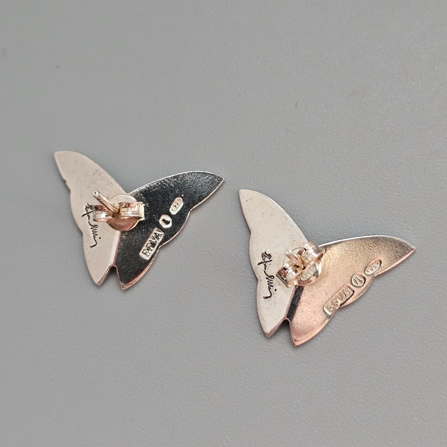 Swedish Efva Attling Miss Butterfly Sterling Silver Earrings