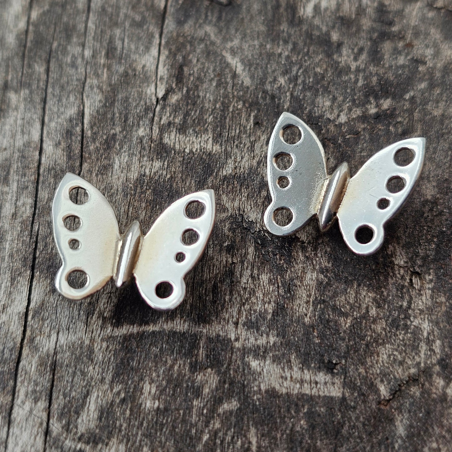 Vintage Finnish Sterling Silver Butterfly Earrings