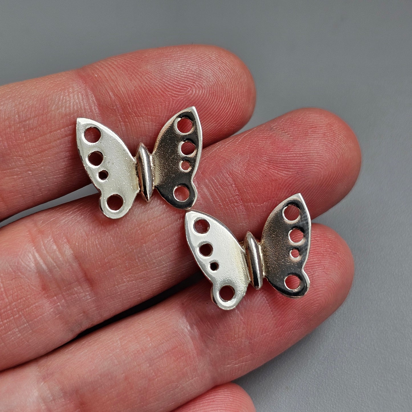 Vintage Finnish Sterling Silver Butterfly Earrings