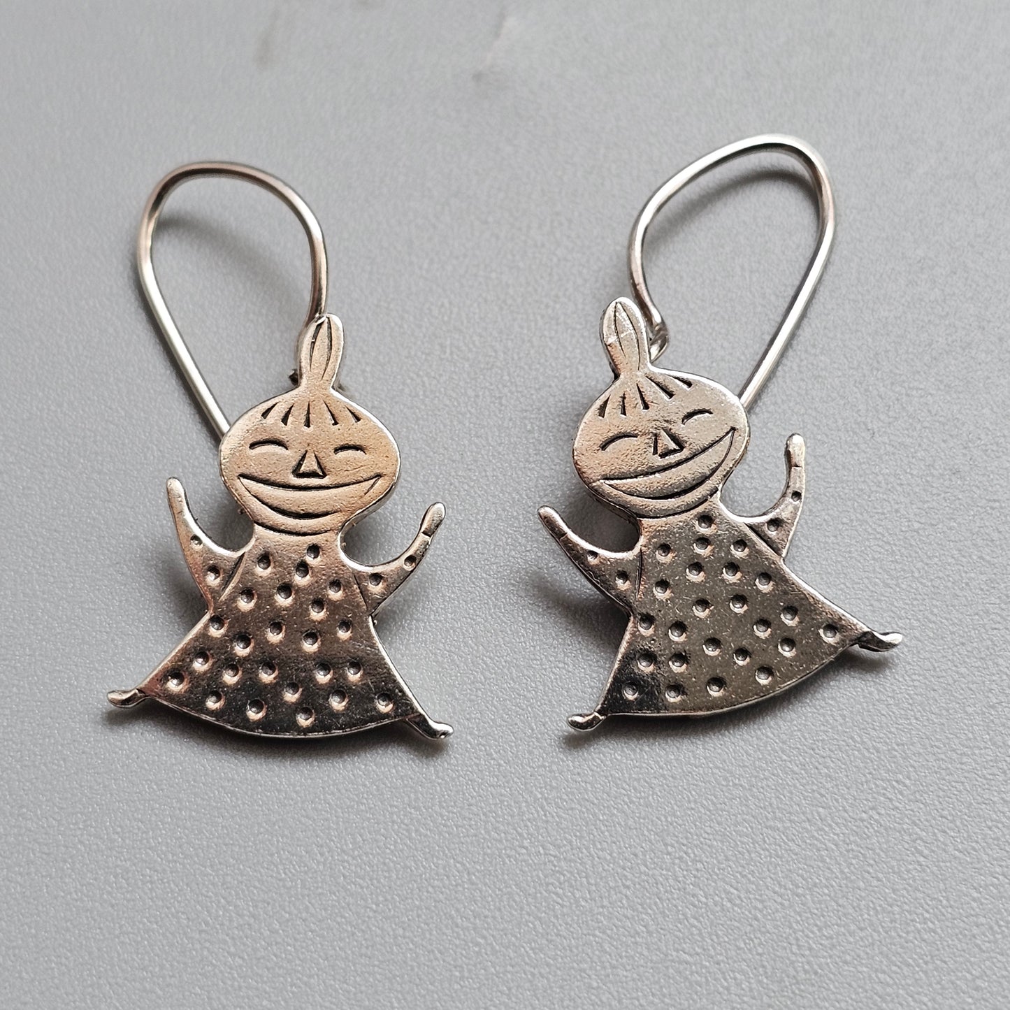 Vintage 1990s Pirkko Roihu Pikku Myy Little My Sterling Silver Earrings