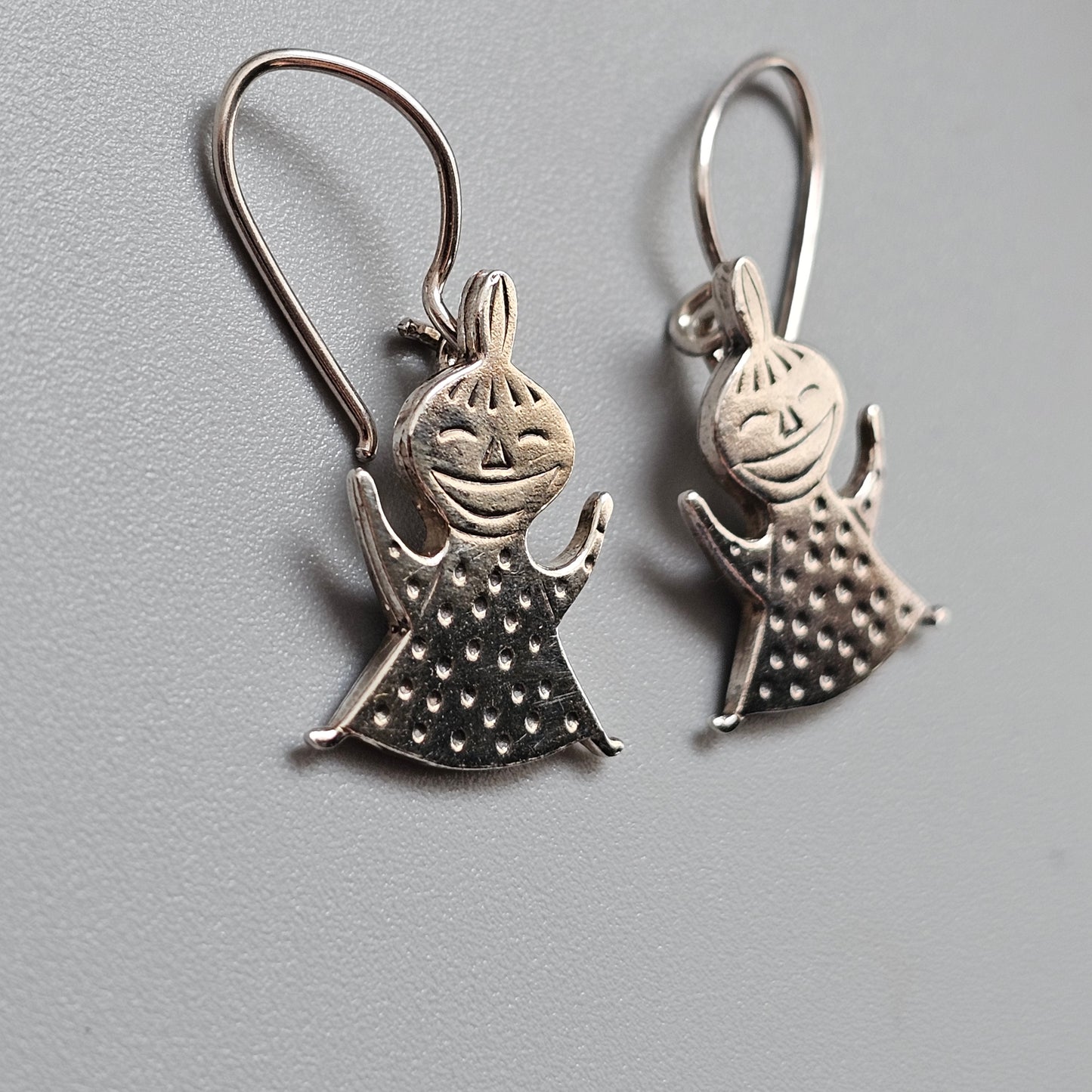 Vintage 1990s Pirkko Roihu Pikku Myy Little My Sterling Silver Earrings