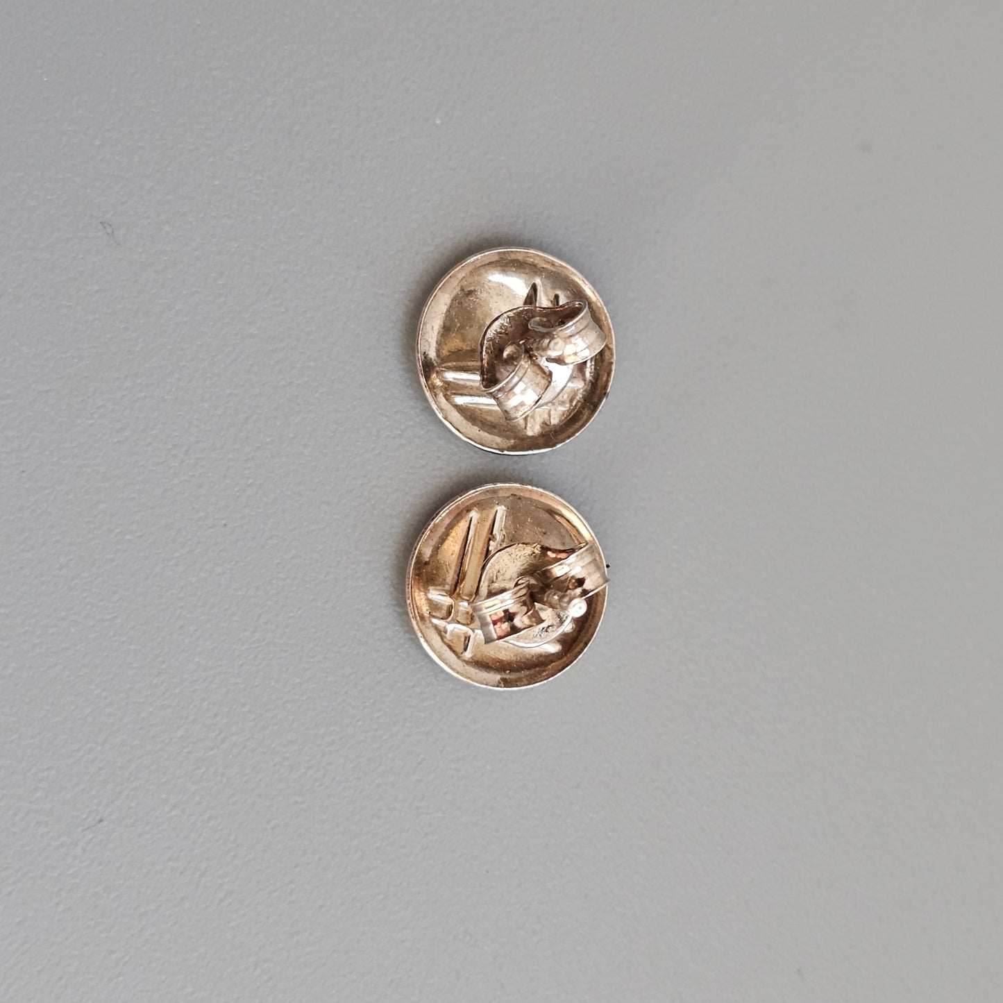 Vintage Scandinavian 830 Silver Starburst Stud Earrings