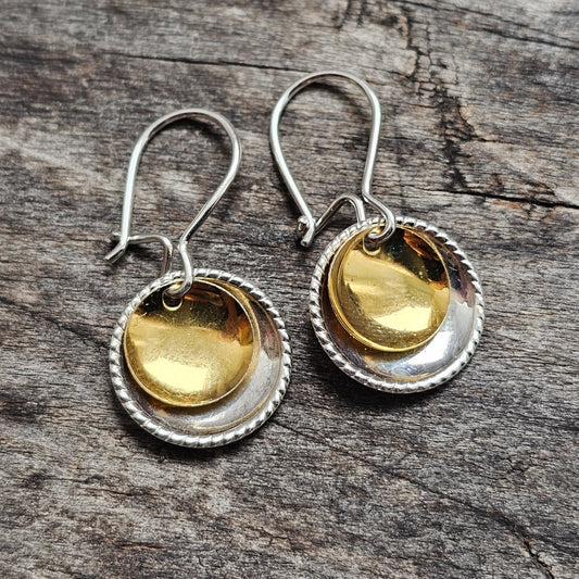 Vintage Finnish Silver Sami Risku Drop Earrings