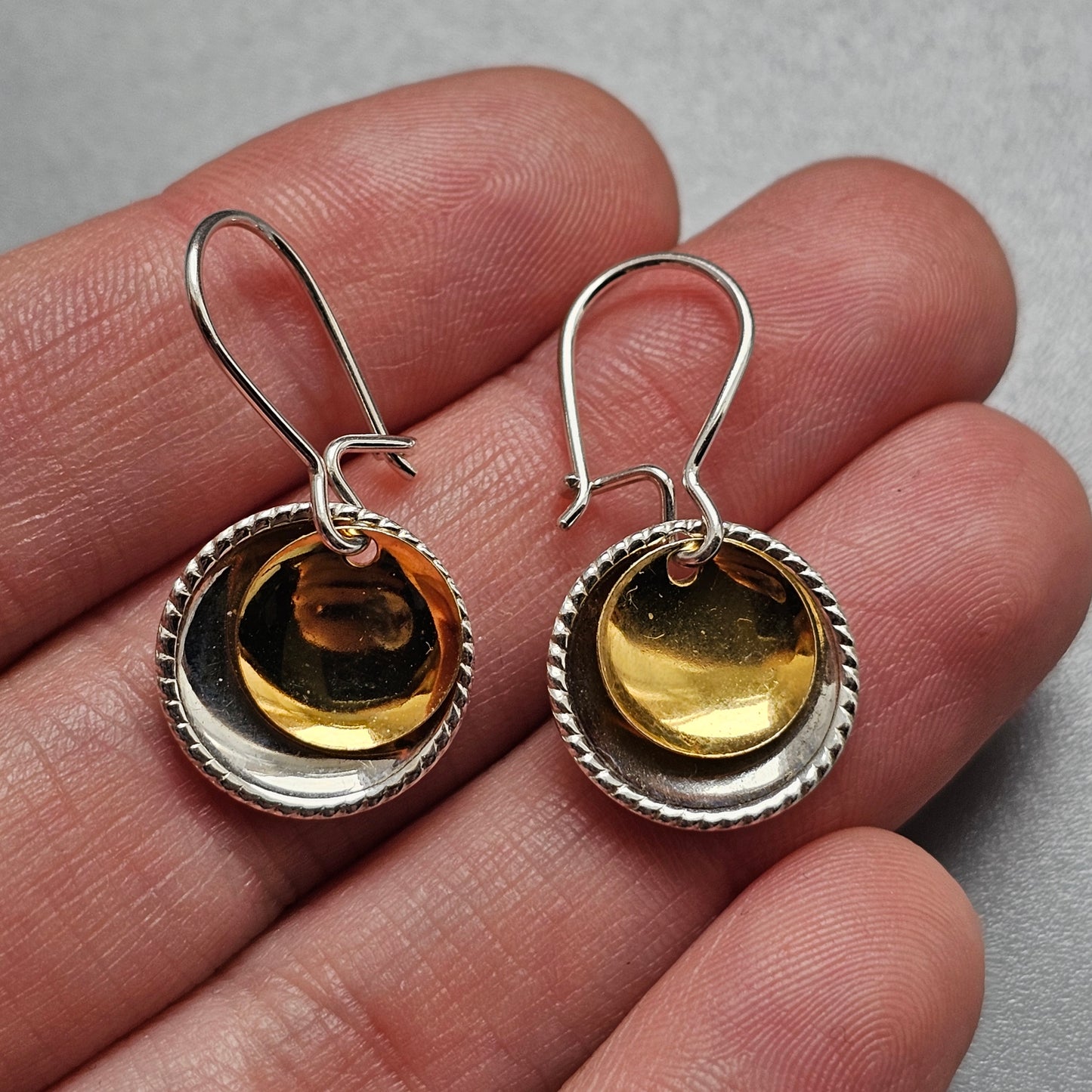 Vintage Finnish Silver Sami Risku Drop Earrings