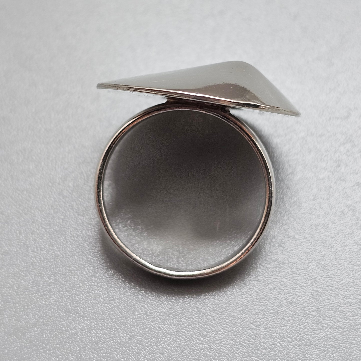 Vintage Sterling Silver Large Conical Modernist Statement Ring