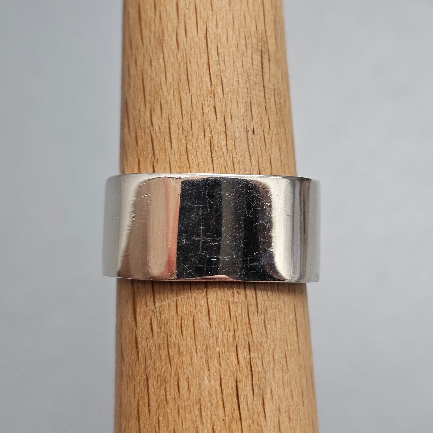 Contemporary Sterling Silver Rectangular Garnet Modernist Statement Ring