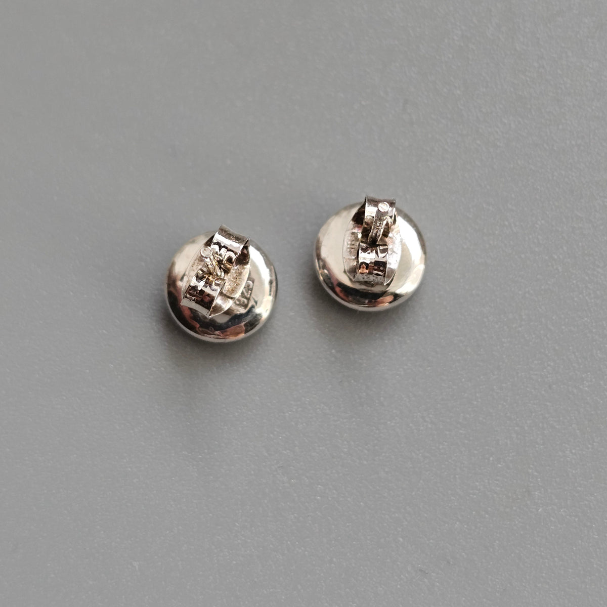 Finnish Sterling Silver Spectrolite Stud Earrings