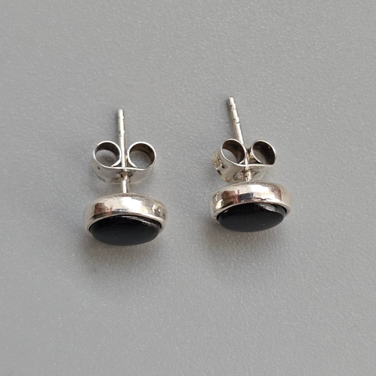 Finnish Sterling Silver Spectrolite Stud Earrings