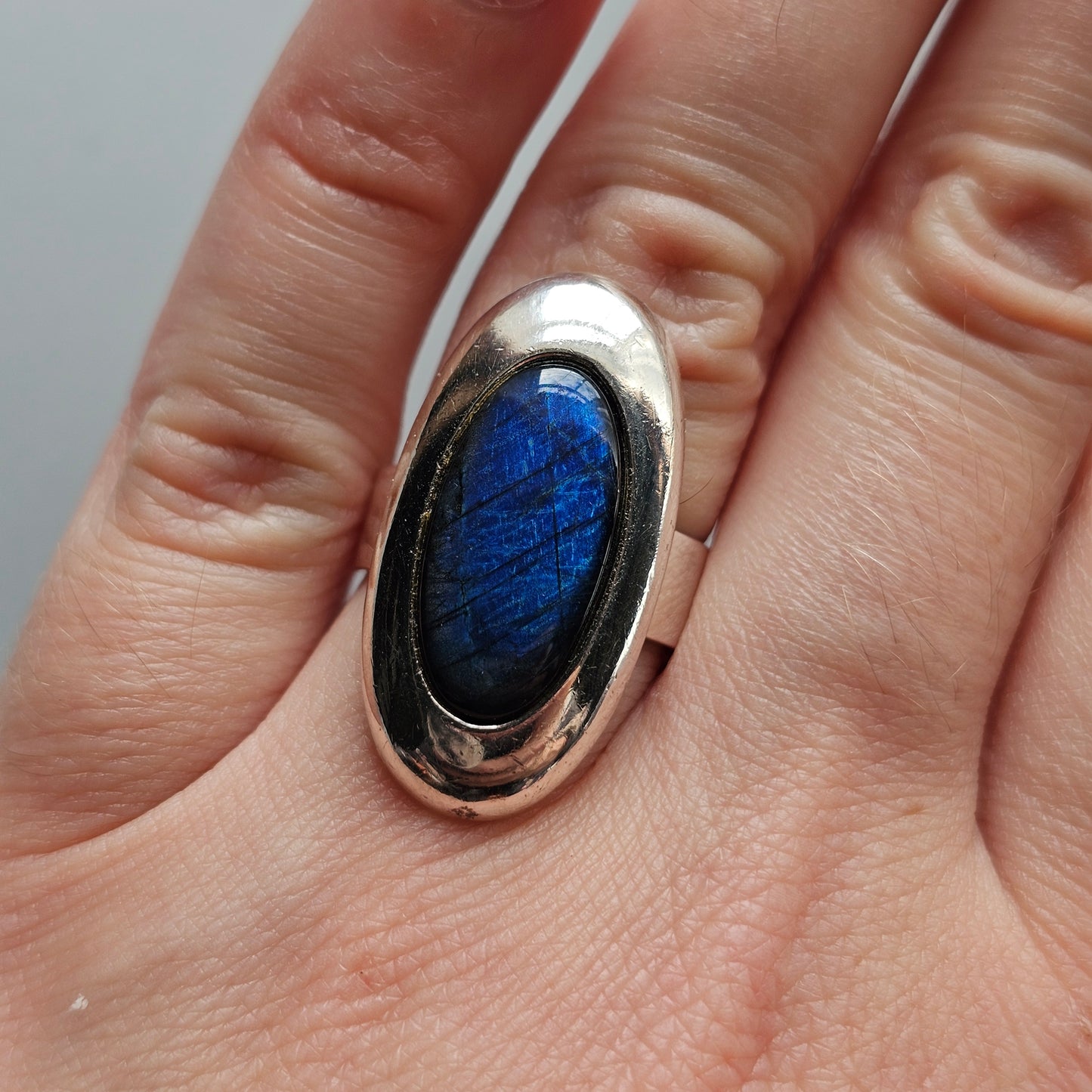 Kalevala Koru Mirjam Salminen 'Elegant' Sterling Silver Spectrolite Ring