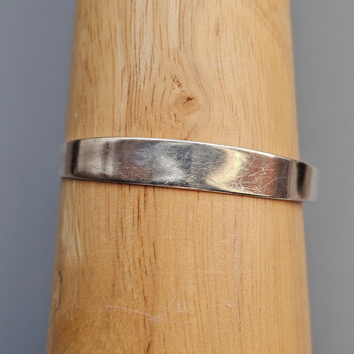Vintage 1960s Erik Granit Finnish Silver Blue Tiger's Eye Modernist Bangle 1962