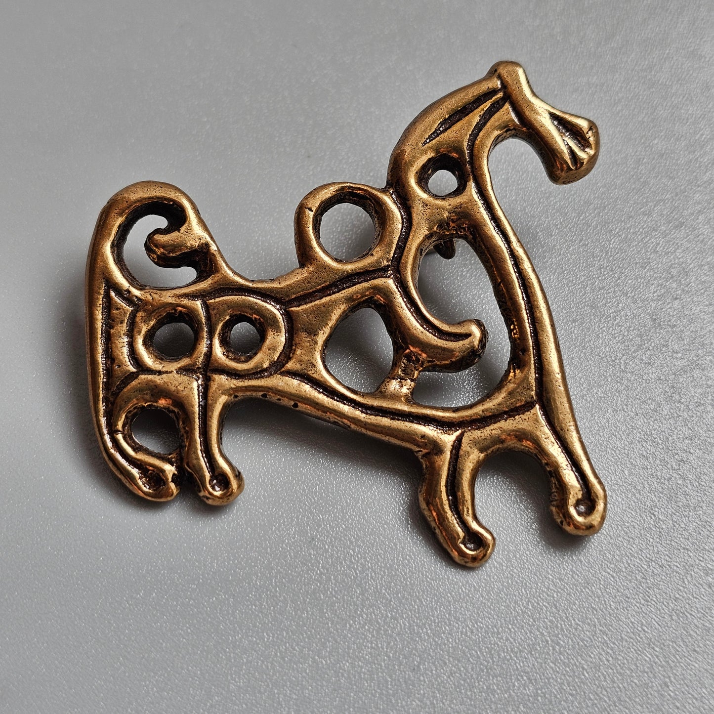 Kalevala Koru Bronze Horse Brooch 12th Century Finnish Crusade Era Design