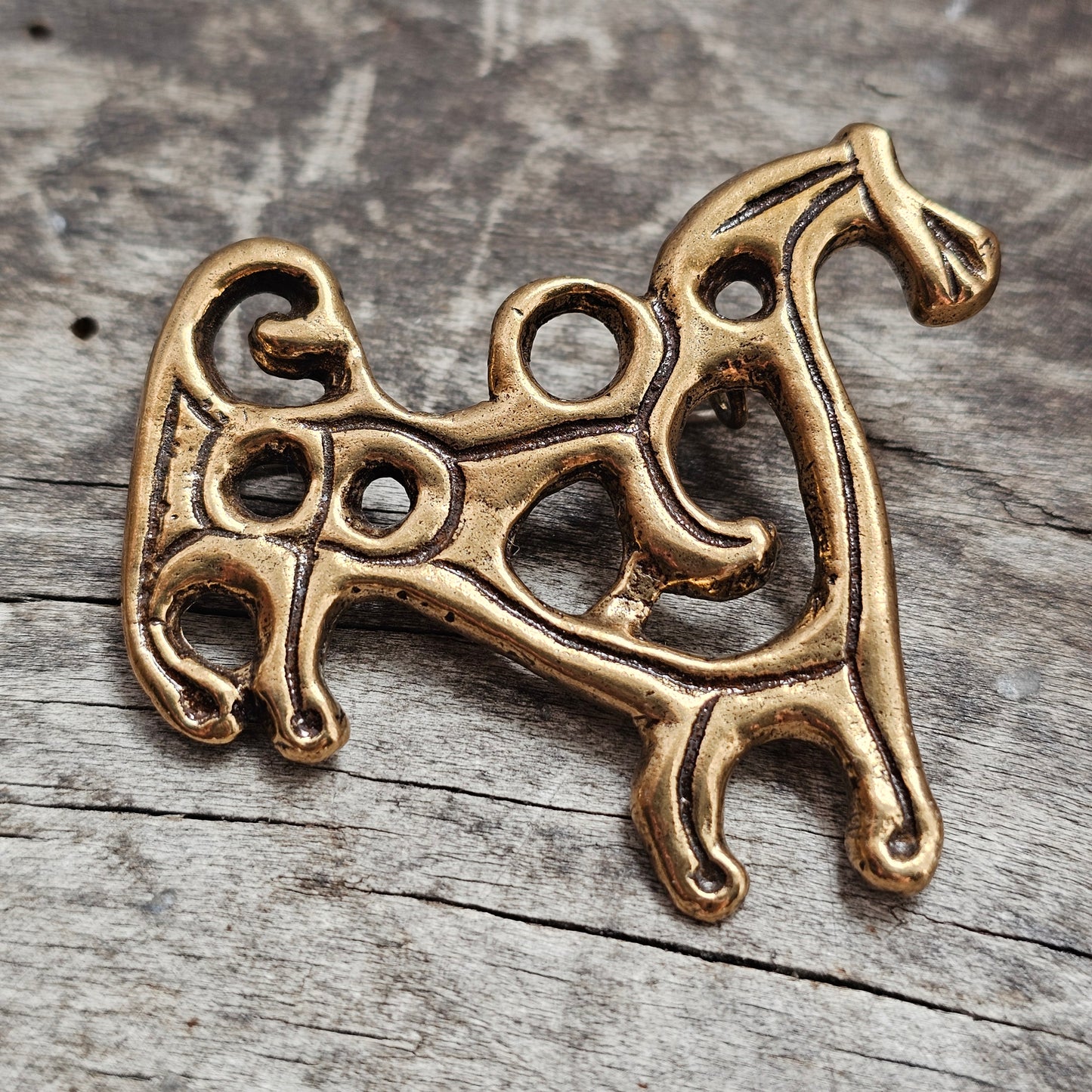 Kalevala Koru Bronze Horse Brooch 12th Century Finnish Crusade Era Design
